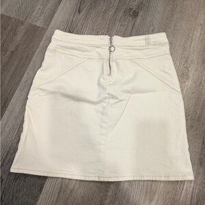 7 For All Mankind White Mini Skirt